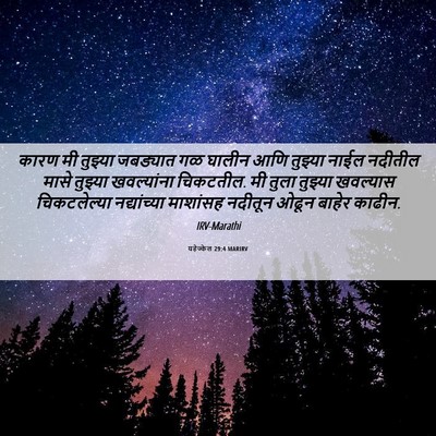 Picture 06 - यहेज्केल 29:4 MARIRV - कारण मी तुझ्या - Bible Verse Picture
