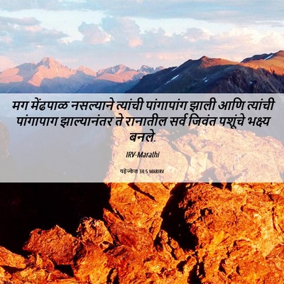 Picture 06 - यहेज्केल 34:5 MARIRV - मग मेंढपाळ - Bible Verse Picture