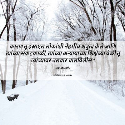 Picture 06 - यहेज्केल 35:5 MARIRV - कारण तू इस्राएल - Bible Verse Picture