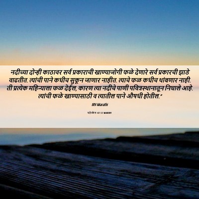 Picture 06 - यहेज्केल 47:12 MARIRV - नदीच्या दोन्ही - Bible Verse Picture