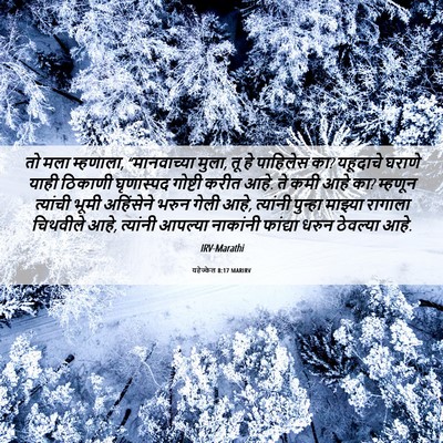 Picture 06 - यहेज्केल 8:17 MARIRV - तो मला म्हणाला, - Bible Verse Picture