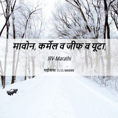 Picture 06 - यहोशवा 15:55 MARIRV - मावोन, कर्मेल व जीफ - Bible Verse Picture