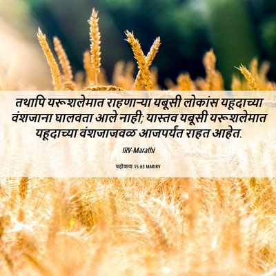 Picture 06 - यहोशवा 15:63 MARIRV - तथापि यरूशलेमात - Bible Verse Picture