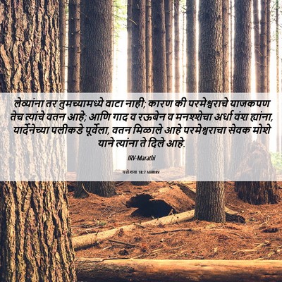 Picture 06 - यहोशवा 18:7 MARIRV - लेव्यांना तर - Bible Verse Picture