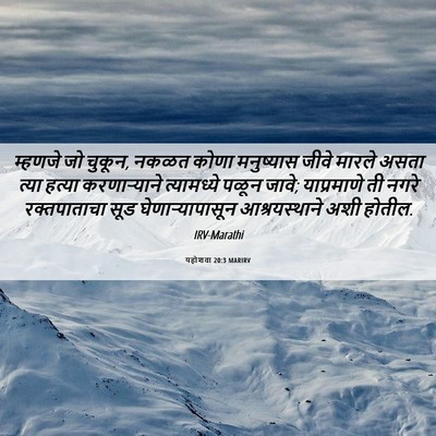 Picture 06 - यहोशवा 20:3 MARIRV - म्हणजे जो चुकून, - Bible Verse Picture