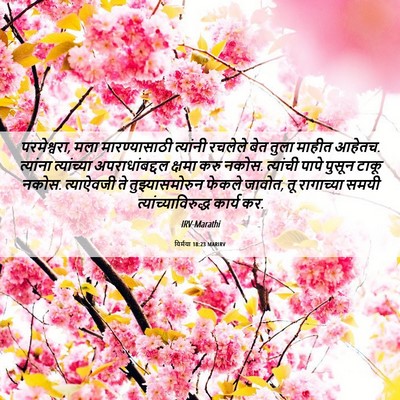 Picture 06 - यिर्मया 18:23 MARIRV - परमेश्वरा, मला - Bible Verse Picture