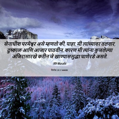 Picture 06 - यिर्मया 29:17 MARIRV - सेनाधीश परमेश्वर - Bible Verse Picture