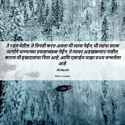 Picture 06 - यिर्मया 31:9 MARIRV - ते रडत येतील. ते - Bible Verse Picture