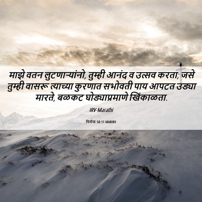 Picture 06 - यिर्मया 50:11 MARIRV - माझे वतन - Bible Verse Picture