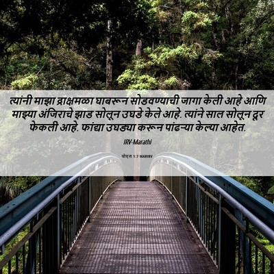 Picture 06 - योएल 1:7 MARIRV - त्यांनी माझा - Bible Verse Picture