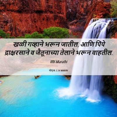 Picture 06 - योएल 2:24 MARIRV - खळी गव्हाने भरून - Bible Verse Picture