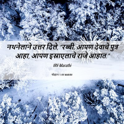 Picture 06 - योहान 1:49 MARIRV - नथनेलाने उत्तर - Bible Verse Picture