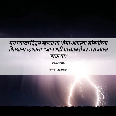 Picture 06 - योहान 11:16 MARIRV - मग ज्याला दिदुम - Bible Verse Picture