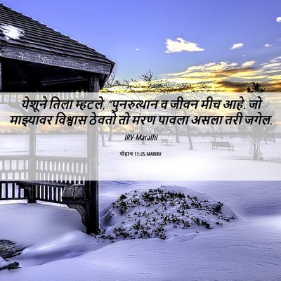 Picture 06 - योहान 11:25 MARIRV - येशूने तिला - Bible Verse Picture
