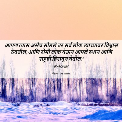 Picture 06 - योहान 11:48 MARIRV - आपण त्यास असेच - Bible Verse Picture