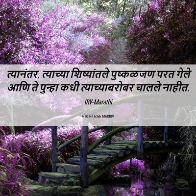 Picture 06 - योहान 6:66 MARIRV - त्यानंतर, - Bible Verse Picture