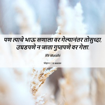 Picture 06 - योहान 7:10 MARIRV - पण त्याचे भाऊ - Bible Verse Picture