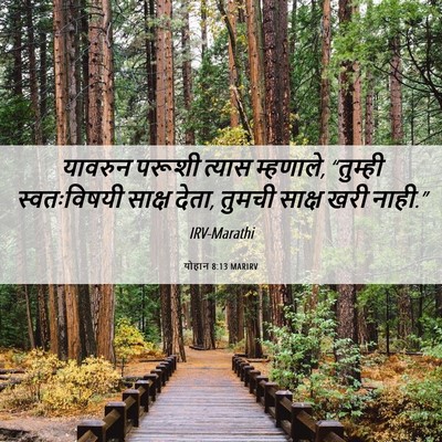Picture 06 - योहान 8:13 MARIRV - यावरुन परूशी - Bible Verse Picture