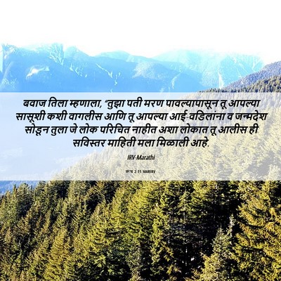 Picture 06 - रूथ 2:11 MARIRV - बवाज तिला म्हणाला, - Bible Verse Picture