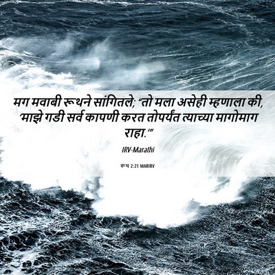 Picture 06 - रूथ 2:21 MARIRV - मग मवाबी रूथने - Bible Verse Picture