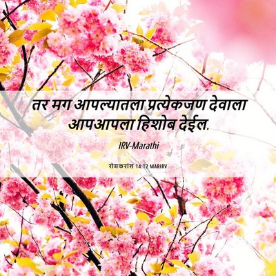 Picture 06 - रोमकरांस 14:12 MARIRV - तर मग आपल्यातला - Bible Verse Picture
