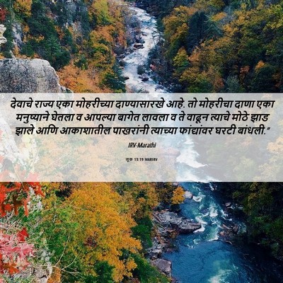 Picture 06 - लूक 13:19 MARIRV - देवाचे राज्य एका - Bible Verse Picture