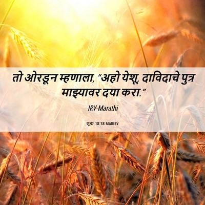 Picture 06 - लूक 18:38 MARIRV - तो ओरडून म्हणाला, - Bible Verse Picture