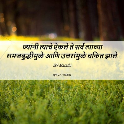Picture 06 - लूक 2:47 MARIRV - ज्यांनी त्याचे - Bible Verse Picture