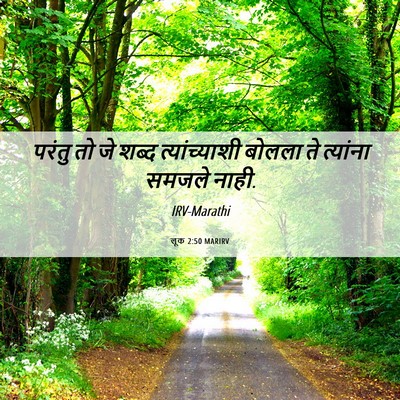 Picture 06 - लूक 2:50 MARIRV - परंतु तो जे शब्द - Bible Verse Picture