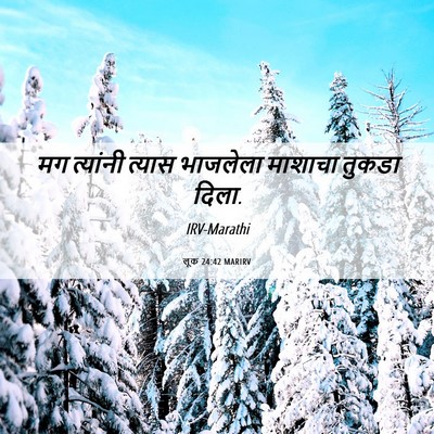 Picture 06 - लूक 24:42 MARIRV - मग त्यांनी त्यास - Bible Verse Picture