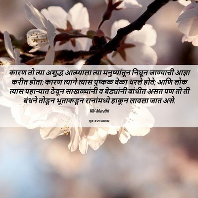 Picture 06 - लूक 8:29 MARIRV - कारण तो त्या - Bible Verse Picture