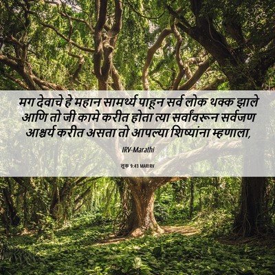 Picture 06 - लूक 9:43 MARIRV - मग देवाचे हे महान - Bible Verse Picture