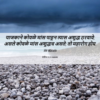 Picture 06 - लेवीय 13:15 MARIRV - याजकाने कोवळे - Bible Verse Picture