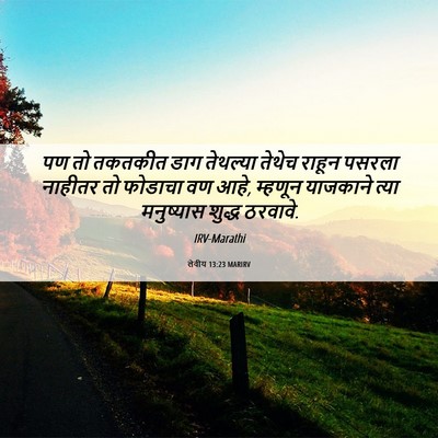 Picture 06 - लेवीय 13:23 MARIRV - पण तो तकतकीत डाग - Bible Verse Picture