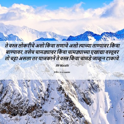 Picture 06 - लेवीय 13:52 MARIRV - ते वस्त्र लोकरीचे - Bible Verse Picture