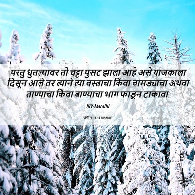 Picture 06 - लेवीय 13:56 MARIRV - परंतु धुतल्यावर - Bible Verse Picture