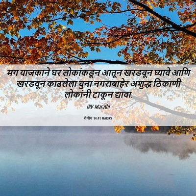 Picture 06 - लेवीय 14:41 MARIRV - मग याजकाने घर - Bible Verse Picture