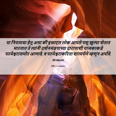 Picture 06 - लेवीय 17:5 MARIRV - या नियमाचा हेतू - Bible Verse Picture