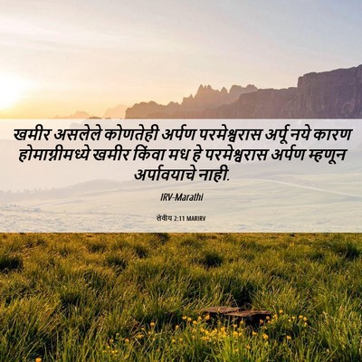 Picture 06 - लेवीय 2:11 MARIRV - खमीर असलेले - Bible Verse Picture