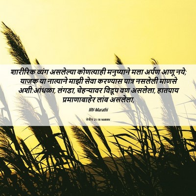 Picture 06 - लेवीय 21:18 MARIRV - शारीरिक व्यंग - Bible Verse Picture