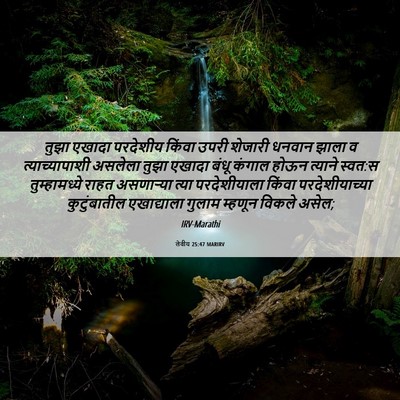 Picture 06 - लेवीय 25:47 MARIRV - तुझा एखादा - Bible Verse Picture