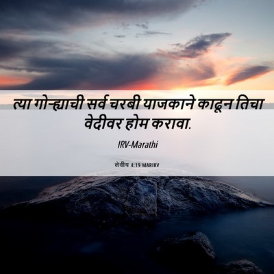 Picture 06 - लेवीय 4:19 MARIRV - त्या गोऱ्ह्याची - Bible Verse Picture