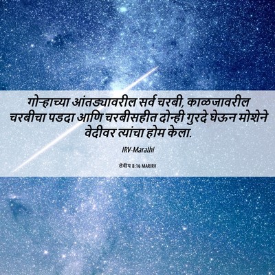 Picture 06 - लेवीय 8:16 MARIRV - गोऱ्हाच्या - Bible Verse Picture