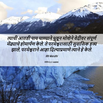 Picture 06 - लेवीय 8:21 MARIRV - त्याची आतडी पाय - Bible Verse Picture