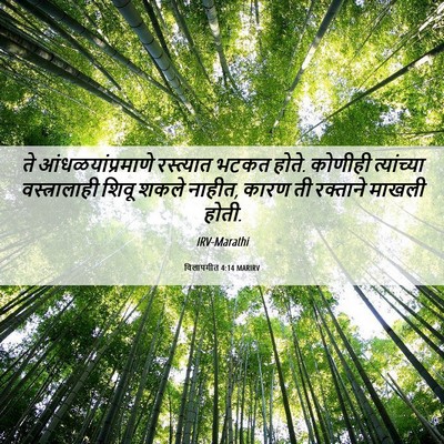 Picture 06 - विलापगीत 4:14 MARIRV - ते आंधळयांप्रमाणे - Bible Verse Picture