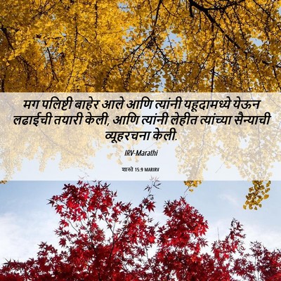 Picture 06 - शास्ते 15:9 MARIRV - मग पलिष्टी बाहेर - Bible Verse Picture