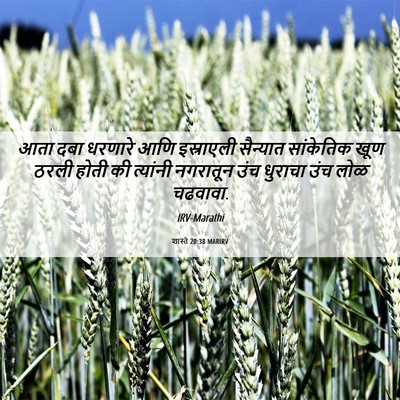 Picture 06 - शास्ते 20:38 MARIRV - आता दबा धरणारे आणि - Bible Verse Picture