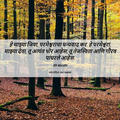 Picture 06 - स्तोत्रसंहिता 104:1 MARIRV - हे माझ्या जिवा, - Bible Verse Picture