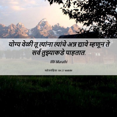 Picture 06 - स्तोत्रसंहिता 104:27 MARIRV - योग्य वेळी तू - Bible Verse Picture