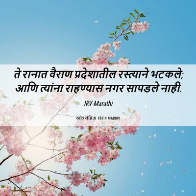 Picture 06 - स्तोत्रसंहिता 107:4 MARIRV - ते रानात वैराण - Bible Verse Picture